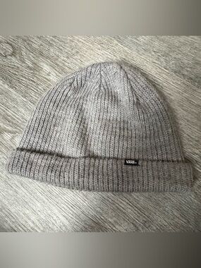 Vans Light Gray Ribbed Knit Cuff Beanie one size unisex